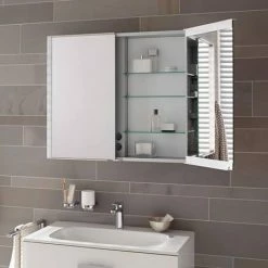 Keuco Royal Match 650mm Semi-Recessed LED Illuminated Mirror Cabinet -Bathroom Mirrors Shop 12811171331 D1 460 2