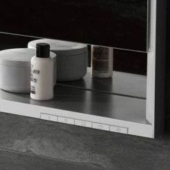 Keuco Royal Lumos Semi-Recessed LED Illuminated Mirror Cabinet -Bathroom Mirrors Shop 14301171131 D3 460 3