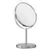 Silver Effect Metal Swivel Cosmetic Mirror
