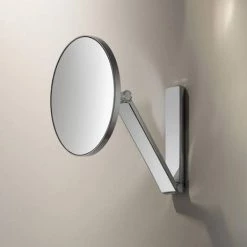 Keuco iLook Move Round Non-Illuminated Cosmetic Mirror - Chrome -Bathroom Mirrors Shop 17612010000 D1 460
