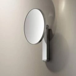 Keuco iLook Move Round Non-Illuminated Cosmetic Mirror - Chrome -Bathroom Mirrors Shop 17612010000 D2 460