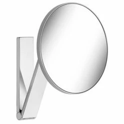 Keuco iLook Move Round Non-Illuminated Cosmetic Mirror - Chrome -Bathroom Mirrors Shop 17612010000 D4 460