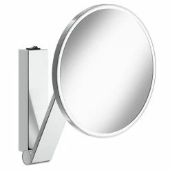 Keuco iLook Move Round Illuminated Cosmetic Mirror - Chrome -Bathroom Mirrors Shop 17612019004 D1 460