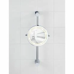 Wenko Power-Loc LED Carpi 5x Magnification Wall Mounted Mirror - 20907100 -Bathroom Mirrors Shop 20907100 D2 460