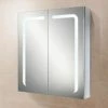 HIB Stratus 60 LED Demisting Aluminium Mirror Cabinet - 46900 -Bathroom Mirrors Shop 46900 P