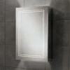 HIB Edge 50 LED Illuminated Aluminium Mirror Cabinet - 49400