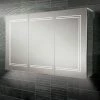 HIB Edge 120 LED Illuminated Aluminium Mirror Cabinet - 49700 2 HIB Edge 120 LED Illuminated Aluminium Mirror Cabinet - 49700 -Bathroom Mirrors Shop 49700 P