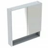 Geberit Selnova Square S 588mm White 2-Door Mirror Cabinet