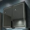 HIB Vapor 80 LED Illuminated Aluminium Mirror Cabinet - 51600 -Bathroom Mirrors Shop 51600 P