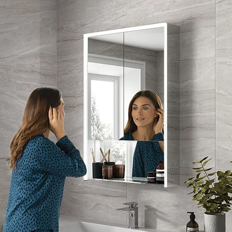52800_P.jpg HIB Verve 60 LED Illuminated Mirror Cabinet - 52800 -Bathroom Mirrors Shop 52800 P