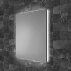 HIB Atrium 50 Semi-Recessed LED Aluminium Mirror Cabinet - 53000