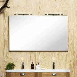 Miller - London 120 Mirror - Oak - 63-5 -Bathroom Mirrors Shop 63 5 D1 460