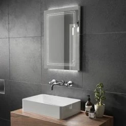 HIB Outline 50 LED Ambient Mirror - 78757000 3 HIB Outline 50 LED Ambient Mirror - 78757000 -Bathroom Mirrors Shop 78757000 D1 460