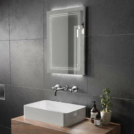 78757000_D1_460.jpg HIB Outline 50 LED Ambient Mirror - 78757000 -Bathroom Mirrors Shop 78757000 D1 460