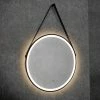 HIB Solstice Matt Black 60 Round LED Illuminated Mirror - 79520700