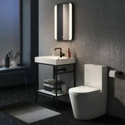 Arezzo Matt Black 500 x 700mm Rectangular LED Illuminated Anti-Fog Bathroom Mirror 5 Arezzo Matt Black 500 x 700mm Rectangular LED Illuminated Anti-Fog Bathroom Mirror -Bathroom Mirrors Shop AZ0227MB d3 460