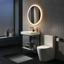 Arezzo 800mm Large Round LED Illuminated Anti-Fog Mirror 4 Arezzo 800mm Large Round LED Illuminated Anti-Fog Mirror -Bathroom Mirrors Shop AZ045 d3 460