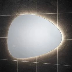 Arezzo 550 x 800mm Teardrop LED Backlit Bathroom Mirror with Anti-Fog -Bathroom Mirrors Shop AZ1703MB D3 460