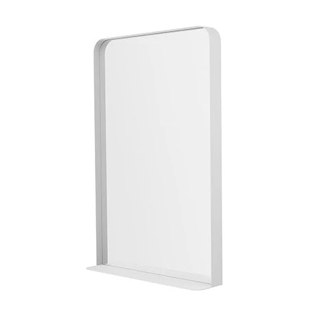 AZ5X75MW_P.jpg Arezzo Matt White 500 x 750mm Mirror with Shelf -Bathroom Mirrors Shop AZ5X75MW P