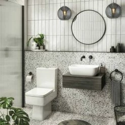 Arezzo Matt Black 600mm Round Mirror -Bathroom Mirrors Shop AZ6BRM d3 460