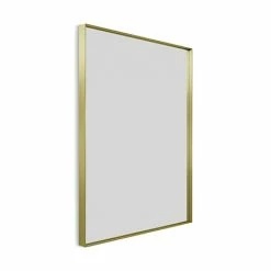 Arezzo Brushed Brass 1000 x 800mm Rectangular Mirror