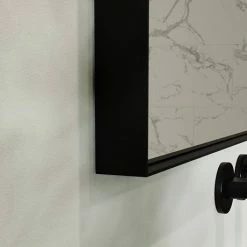 Arezzo Black 1000 x 800mm Rectangular Mirror -Bathroom Mirrors Shop AZ6X8RMB D2 460 1