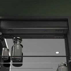 Arezzo 500 x 700mm Recessed LED Illuminated Bathroom Mirror Cabinet with Shaver Socket & Anti-Fog -Bathroom Mirrors Shop AZ8920MB D3 460