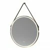 Arezzo Brushed Brass 800mm Round LED Illuminated Anti-Fog Bathroom Mirror