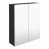 Arezzo 600 Matt Black 2-Door Mirror Cabinet -Bathroom Mirrors Shop AZBL62MC P