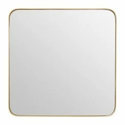 Arezzo Medium 400 x 400 Gold Frame Square Wall Mirror -Bathroom Mirrors Shop AZM842 d1 460