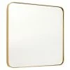 Arezzo Medium 400 x 400 Gold Frame Square Wall Mirror -Bathroom Mirrors Shop AZM842 p