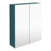 Arezzo 600 Matt Green 2-Door Mirror Cabinet