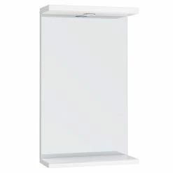Alaska 450mm Illuminated Mirror (High Gloss White - Depth 170mm)