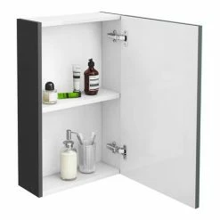 Brooklyn 450mm Gloss Grey Bathroom Mirror Unit -Bathroom Mirrors Shop B45MGG d4 460