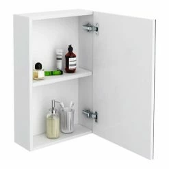 Brooklyn 450mm Gloss White Bathroom Mirror Unit 4 Brooklyn 450mm Gloss White Bathroom Mirror Unit -Bathroom Mirrors Shop B45MGW d2 460