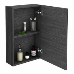 Brooklyn 450mm Black Bathroom Mirror Unit 5 Brooklyn 450mm Black Bathroom Mirror Unit -Bathroom Mirrors Shop B45MNB d3 460