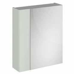 Brooklyn 600mm Grey Mist Bathroom Mirror & Fascia Cabinet