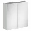Brooklyn 800mm Grey Mist Bathroom Mirror Cabinet - 2 Door -Bathroom Mirrors Shop B8GMWM p