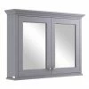 Bayswater Plummett Grey 1050mm Mirror Wall Cabinet -Bathroom Mirrors Shop BAYF131 P