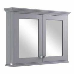 Bayswater Plummett Grey 1050mm Mirror Wall Cabinet