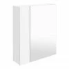 Brooklyn 600mm Gloss White Bathroom Mirror & Fascia Cabinet -Bathroom Mirrors Shop BK118 np