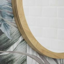 EcoDelux 600mm Bamboo Frame Round Mirror -Bathroom Mirrors Shop BMB60MIR D2 460 1