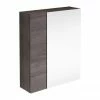 Brooklyn 600mm Bathroom Mirror & Fascia Cabinet - Grey Avola