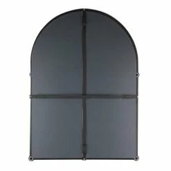 Chatsworth Traditional 673 x 490mm Arched Mirror - Matt Black -Bathroom Mirrors Shop CHTMBM detail033 460