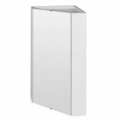 Cove Gloss White Corner Mirror Cabinet