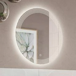 Crosswater Canvass 600mm LED Illuminated Bathroom Mirror with Anti-Fog -Bathroom Mirrors Shop CV MIRROR60 D3 460