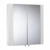 Tavistock Detail Double Door Mirror Cabinet - Gloss White -Bathroom Mirrors Shop DE60W P
