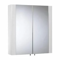 Tavistock Detail Double Door Mirror Cabinet - Gloss White