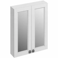 Burlington 60 2-Door Mirror Cabinet - Matt White