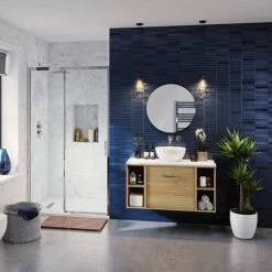 Crosswater Infinity 500mm Round Non-Lit Mirror - IF5050 -Bathroom Mirrors Shop IF5050 D1 460